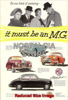 1957 - It Must Be An MG Advert - Retro Car Ads - The Nostalgia Store